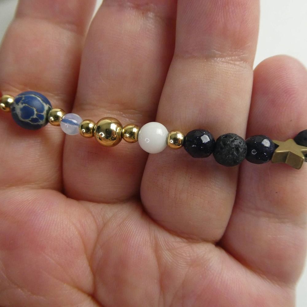 Planet Celestial Beaded Adjustable Cord Bracelet … - image 4